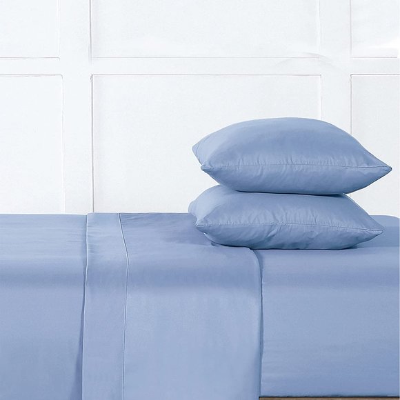 *SALE* Well Being 300-Thread-Count Oxywash 4-Piece Set, Cal King, Blue 5827 - Picture 2 of 5